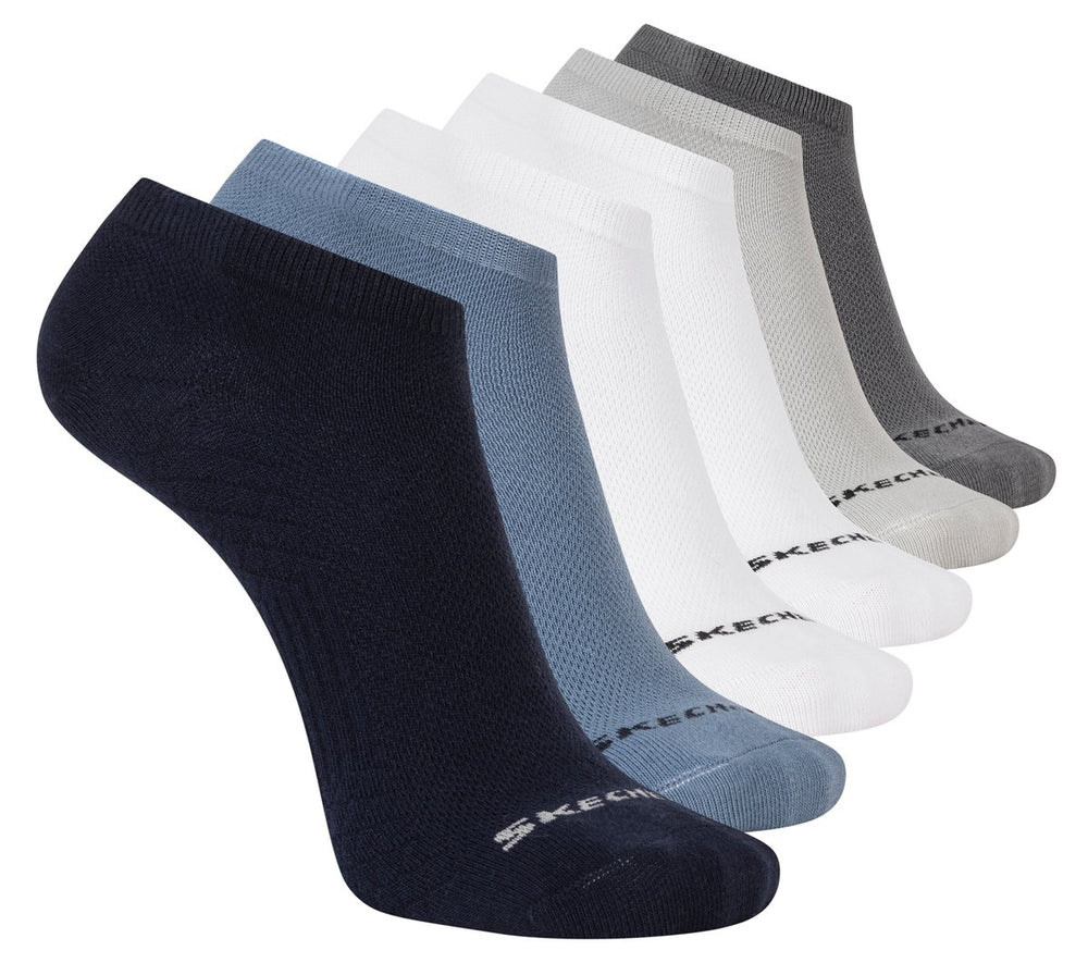 Skechers Skechers 6 Pack Men's Low Cut Texture Knit Socks Men