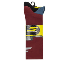 Skechers Skechers 3 Pack Men's Reflective Performance Half Terry Crew Socks Men