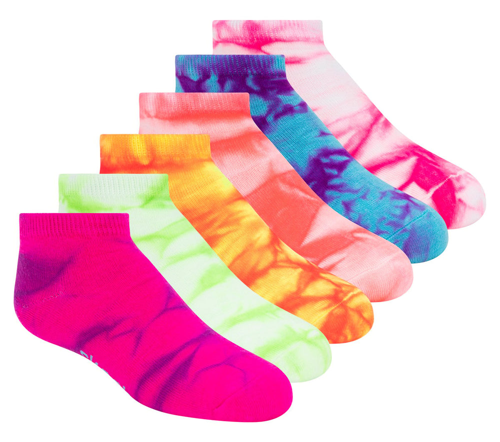Skechers Skechers 6 Pack Girls' Tie Dye Fashion Socks Kids