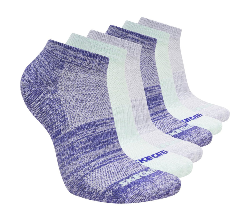 Skechers Skechers 6 Pack Girls' Low Cut Color Stripe Socks Kids