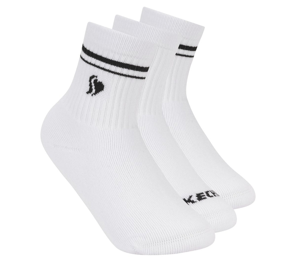 Skechers Skechers 3 Pack Girls' Low Crew Ribbed Socks Kids