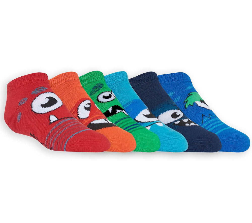 Skechers Skechers 6 Pack Low Cut Monster Socks Kids