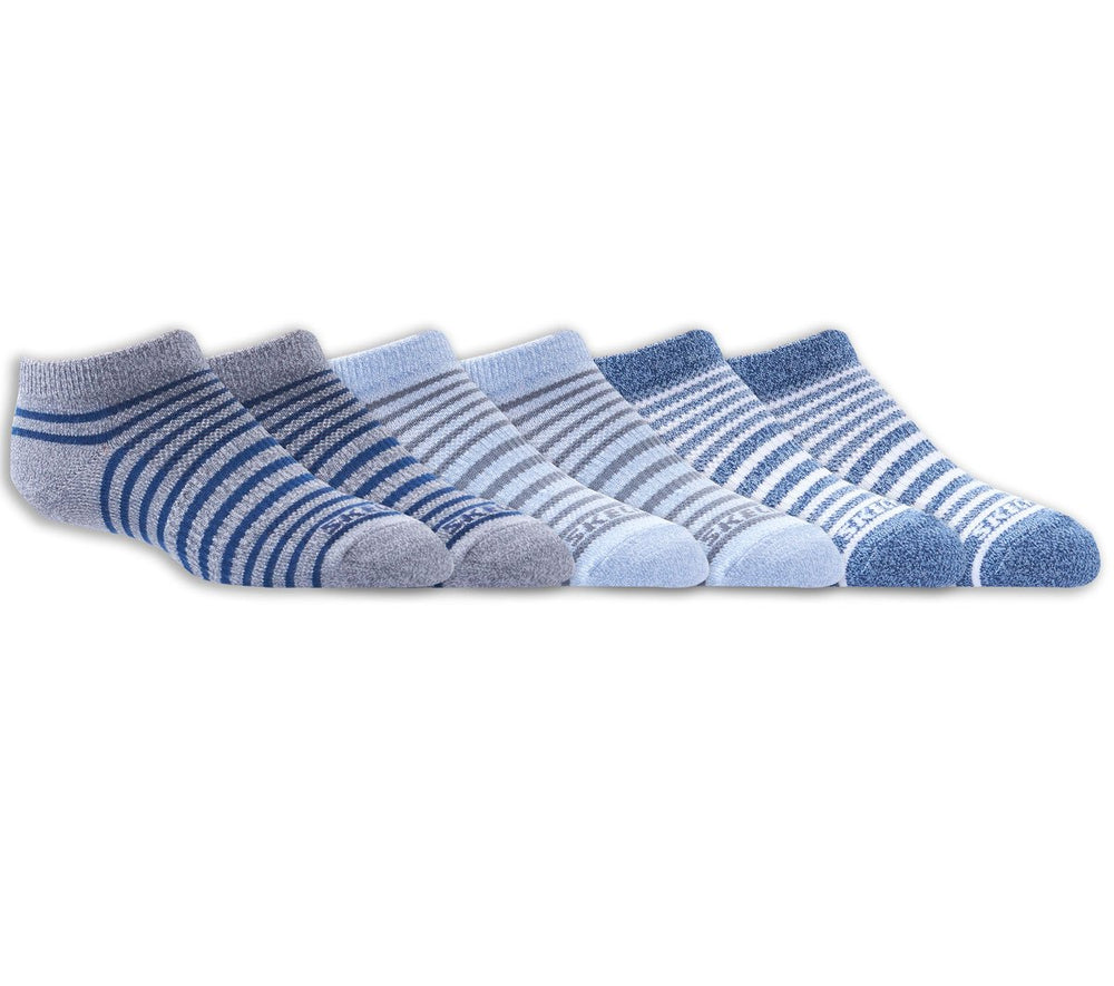 Skechers Skechers 6 Pack Striped No Show Socks Kids
