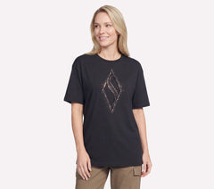 Skechers Skechers Gold Splatter Diamond Short Sleeve Tee Women