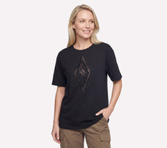 Skechers Skechers Gold Splatter Diamond Short Sleeve Tee Women