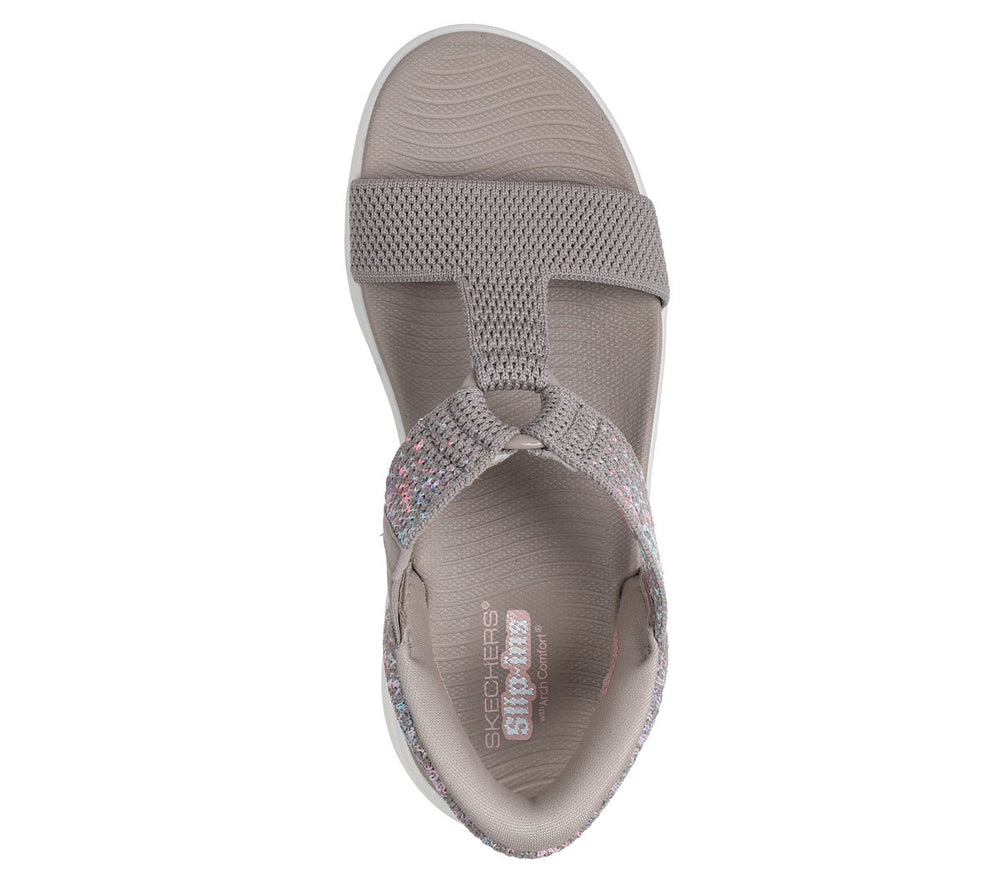 Skechers Skechers Slip-ins: GO WALK Massage Fit Sandal - Confetti Sky Women