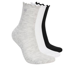 Skechers Skechers 3 Pack Women's Ankle Lettuce Socks Women
