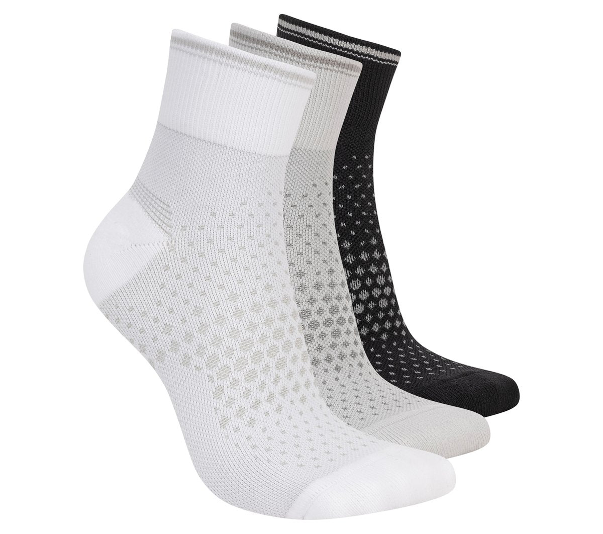Skechers Skechers 3 Pack Women's Reflective Performance Quarter Socks Women
