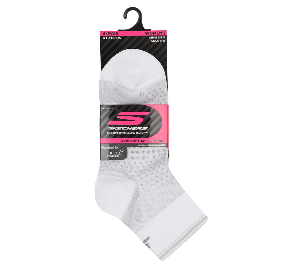 Skechers Skechers 3 Pack Women's Reflective Performance Quarter Socks Women