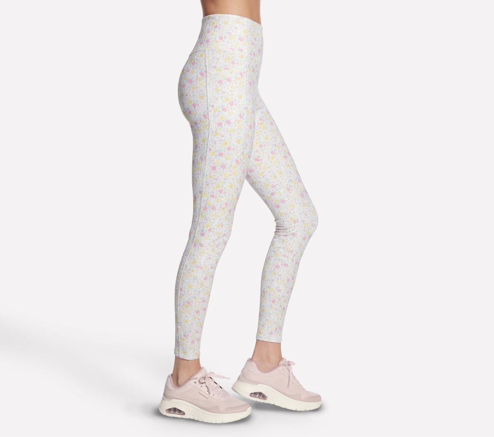 Skechers Skechers GO WALK Rib Floral Full Length High-Waisted Legging Women