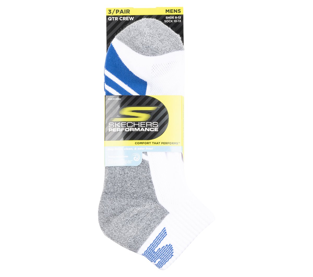 Skechers Skechers 3 Pack Men's Half Terry Quarter Crew Socks Men