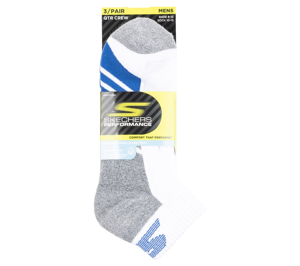Skechers Skechers 3 Pack Men's Half Terry Quarter Crew Socks Men