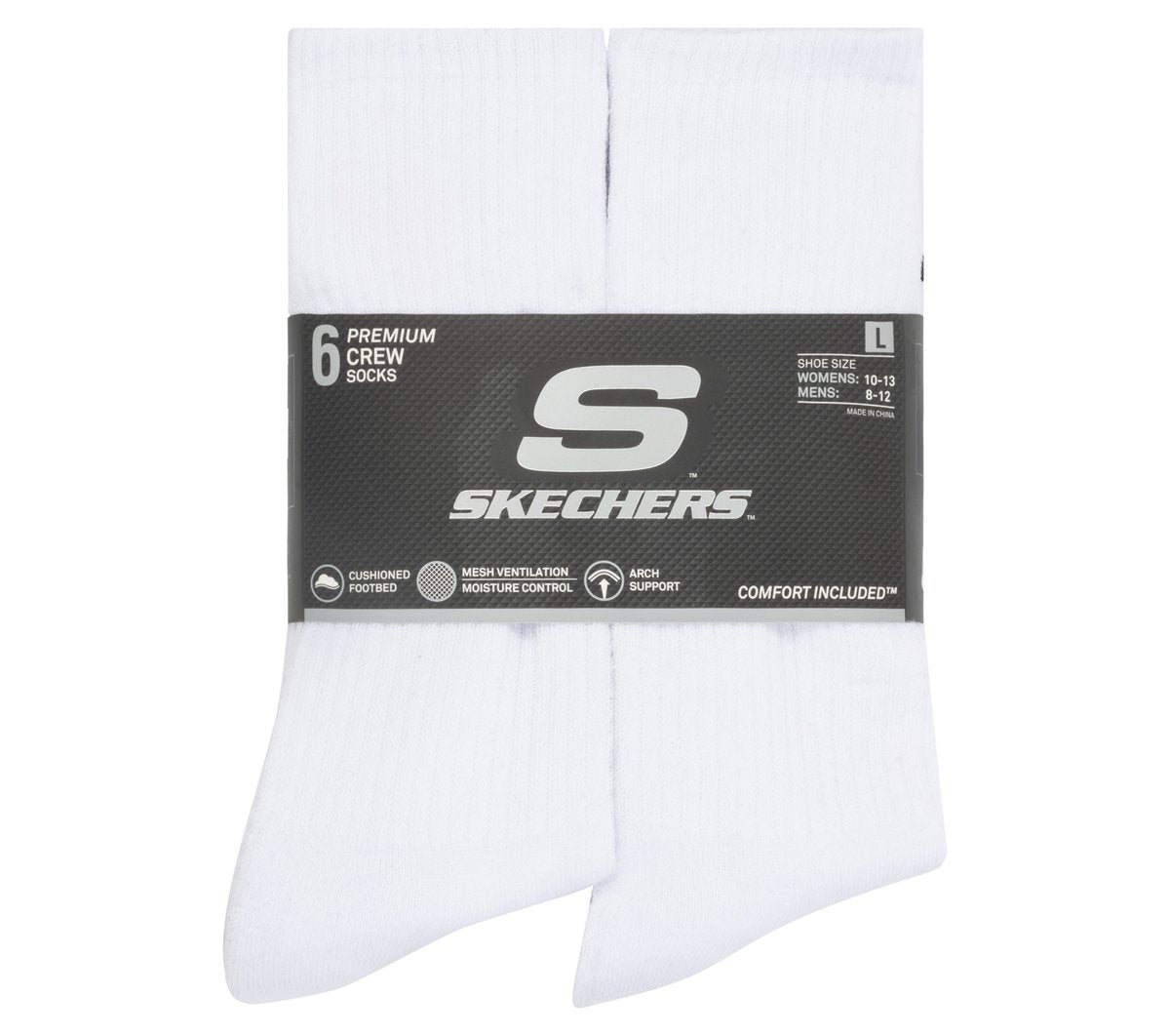 Skechers Skechers 6 Pack Large Core Crew Socks Men