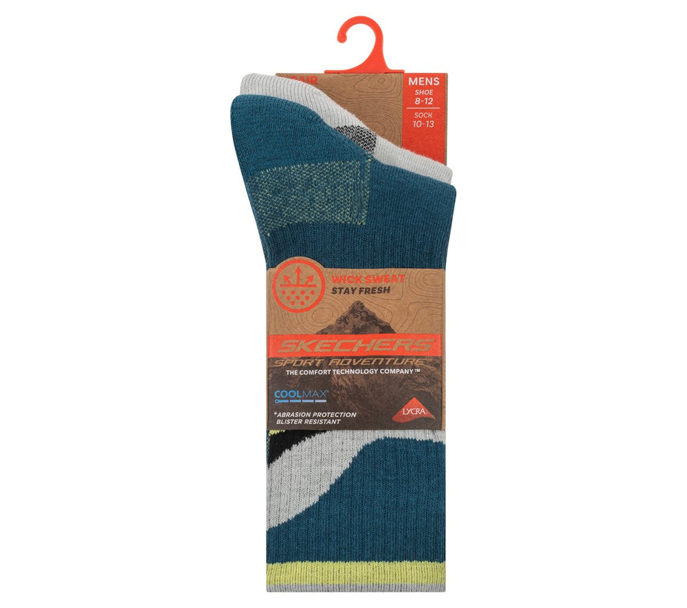 Skechers Skechers 2 Pack Men's Crew Trail Socks Men