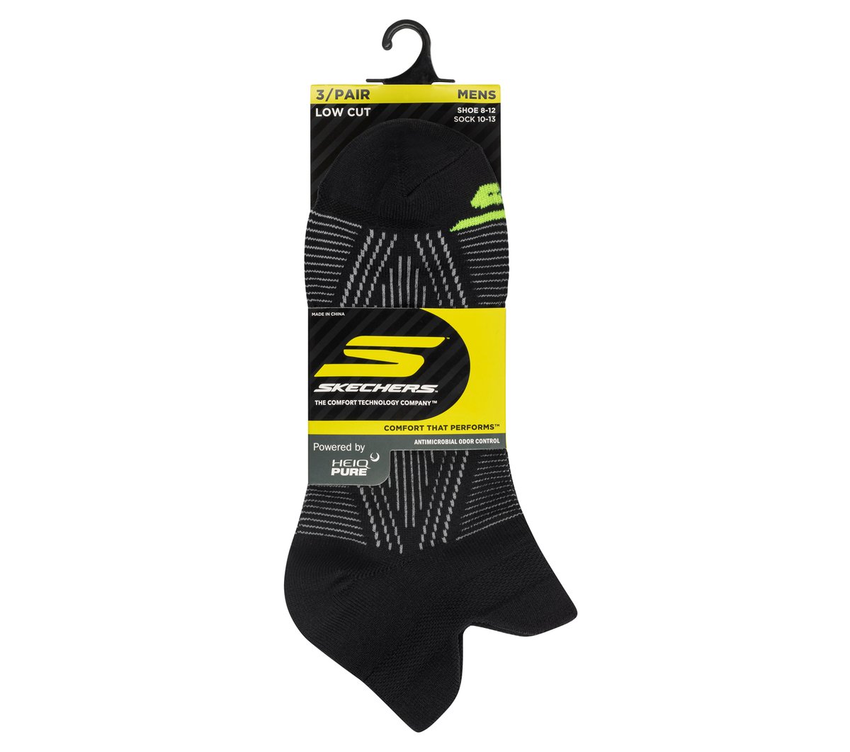 Skechers Skechers 3 Pack Men's Performance Low Cut Pattern Socks Men