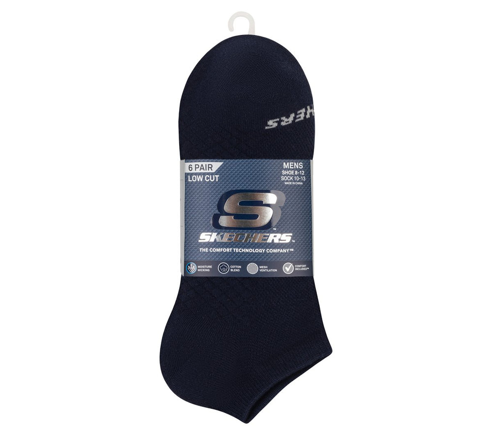 Skechers Skechers 6 Pack Men's Low Cut Texture Knit Socks Men