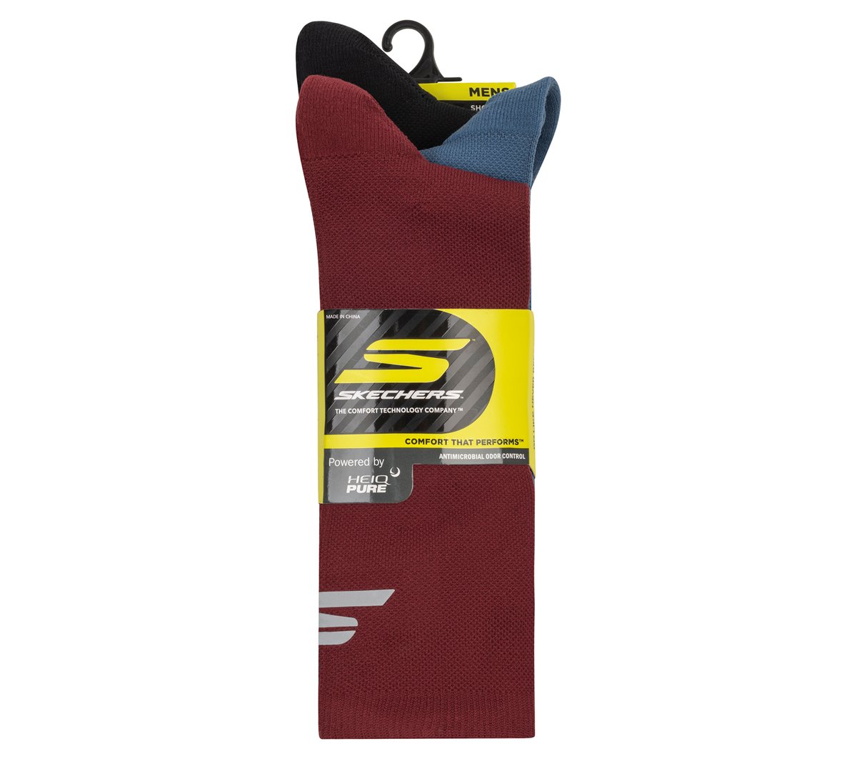 Skechers Skechers 3 Pack Men's Reflective Performance Half Terry Crew Socks Men