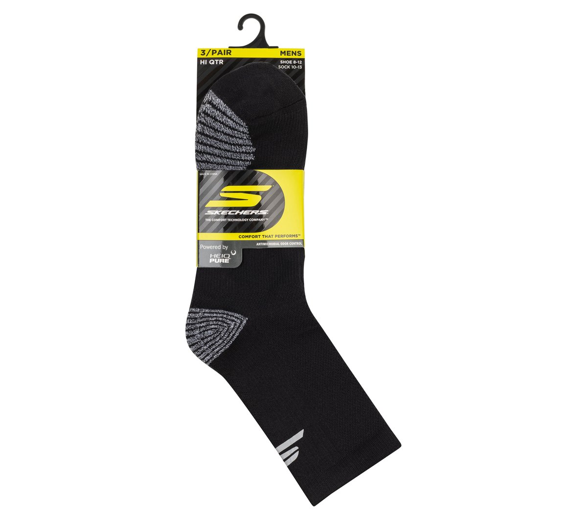 Skechers Skechers 3 Pack Men's Performance Running High Quarter Socks Men