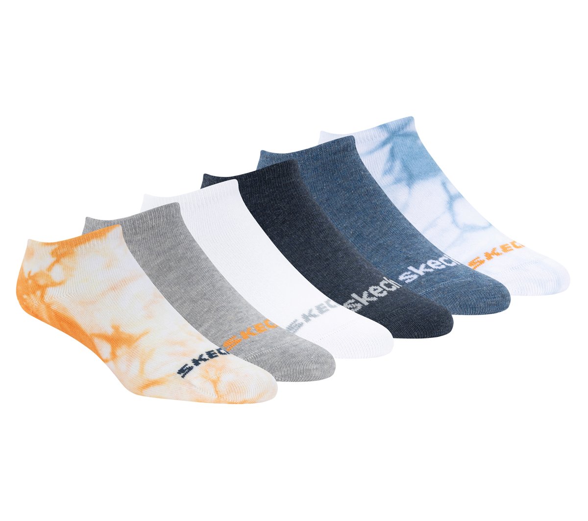 Skechers Skechers Cotton Tie-Dye No-Show Socks - 6 Pack Kids