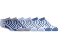 Skechers Skechers 6 Pack Striped No Show Socks Kids